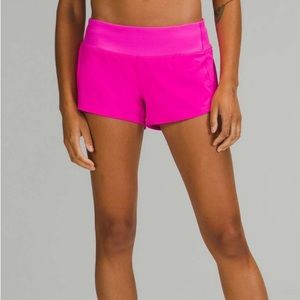 NWT Size 8 Lululemon Speed Up Low-Rise Lined Shoet 2.5” POW pink